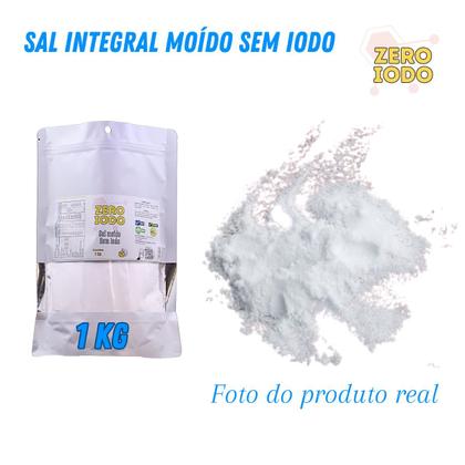 Imagem de Sal Marinho Integral Moído Sem Iodo 3 Un 1Kg+1 Grátis (4Kg)