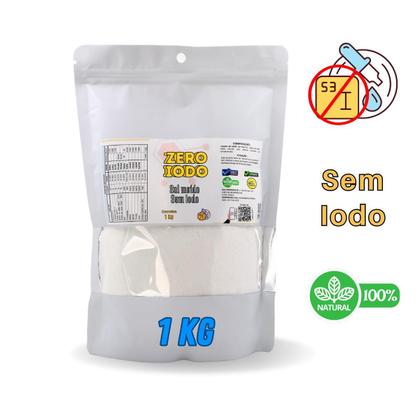 Imagem de Sal Marinho Integral Moído Sem Iodo 4 Un 1Kg Total (4Kg)