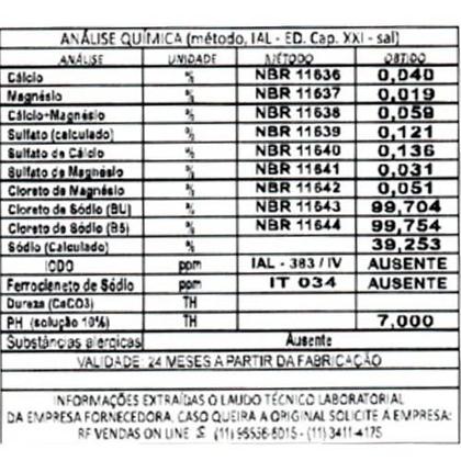 Imagem de Sal Marinho Integral Sem Aditivos 8 Kg