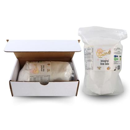 Imagem de Sal Marinho Integral Sem Iodo 100% Natural Fino 1kg 4 Unid.