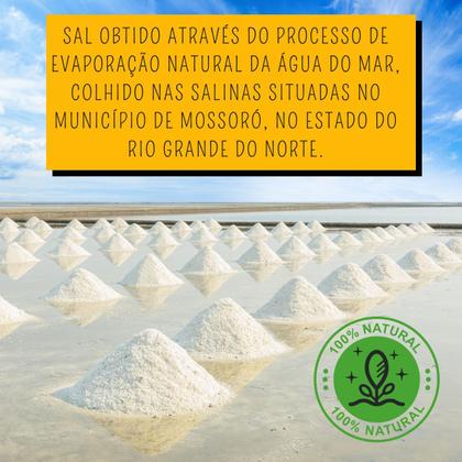 Imagem de Sal Marinho Integral Sem Iodo 100% Natural Moído 1kg 2 Unid.