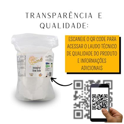 Imagem de Sal Marinho Integral Sem Iodo 100% Natural Moído 1kg 4 Unid.