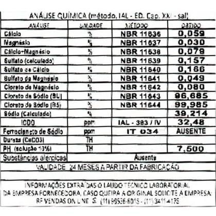 Imagem de Sal marinho para churrasco gourmet com iodo 1Kg