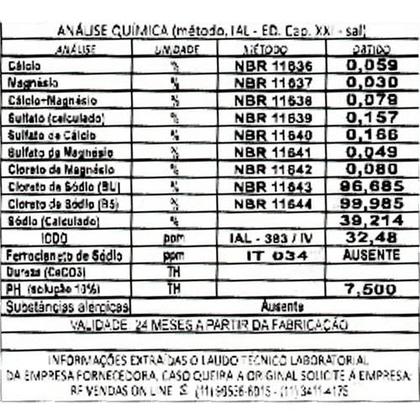 Imagem de Sal Marinho para churrasco Gourmet com iodo 1kg