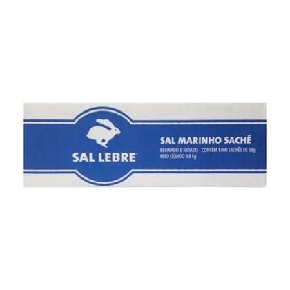 Imagem de Sal Marinho Refinado Lebre Sachê Caixa C/ 1.000x0,8g
