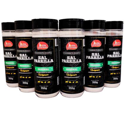 Imagem de Sal Parrilla Kit 6 unidades 5 Sabores Chimichurri Defumado Original Lemon Pepper Pimenta do Reino 350g Bahia Premium