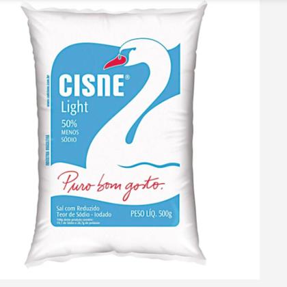 Imagem de Sal Refinado Light Cisne Pacote 500g KIT COM 3 UNIDADES