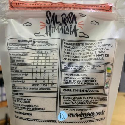 Imagem de Sal Rosa do Himalaia BR Spices Iodado Fino 500g