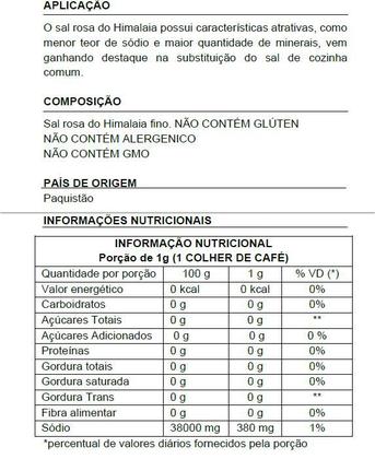 Imagem de Sal Rosa do Himalaia Fino 1Kg - P&P