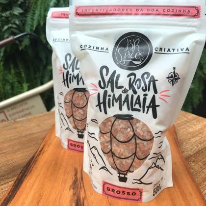 Imagem de Sal Rosa do Himalaia GROSSO BR Spices Iodado 500g
