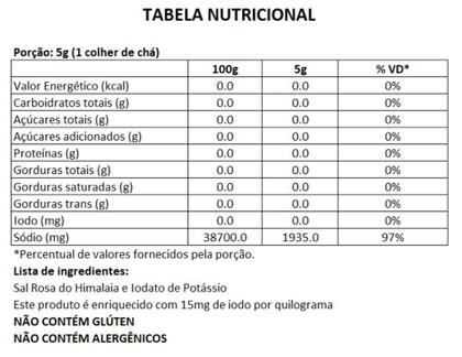 Imagem de Sal Rosa Do Himalaia Grosso BR Spices Pouch 1KG