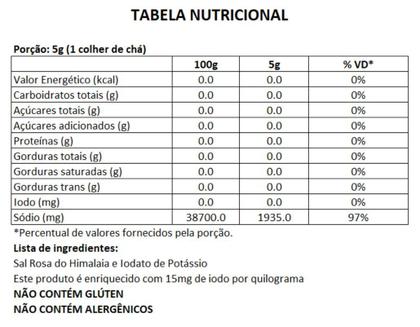 Imagem de Sal Rosa Do Himalaia Iodado Fino BR Spices Pouch 1KG