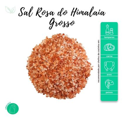 Imagem de Sal Rosa Premium Himalaia Grosso Kit 2 Pote Com Dosador 50G