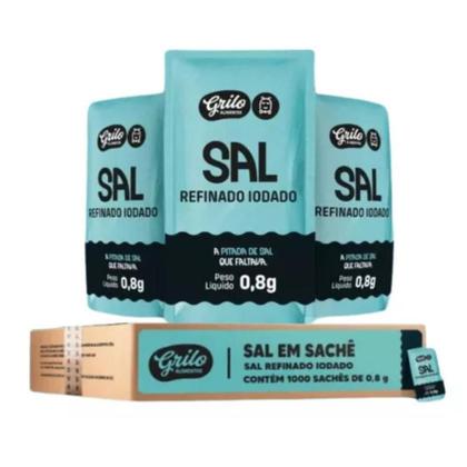 Imagem de Sal Sachê Grilo Alimentos 0,8g Caixa Com 1000 Unidades