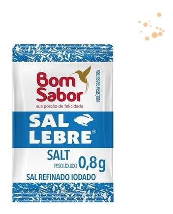 Imagem de Sal Sache Refinado Lebre Bom Sabor 0,8g com 1000 unidades