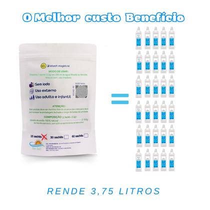 Imagem de Sal Sem Iodo Lavagem Nasal Ultra Fino Sachê Com 15 Unidades