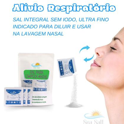 Imagem de Sal Sem Iodo Lavagem Nasal Ultra Fino Sachê Com 15 Unidades