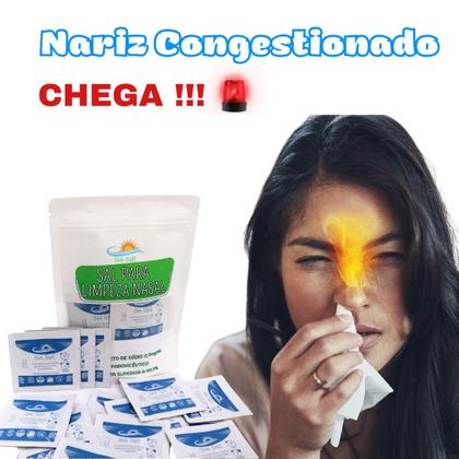Imagem de Sal Sem Iodo Lavagem Nasal Ultra Fino Sachê Com 15 Unidades