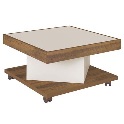 Imagem de Sala de Estar Completa para TV Até 75 Polegadas Charlotte 2 Portas Pinho/Off White - Pnr Móveis