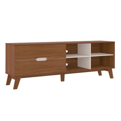 Imagem de Sala de Estar Completa Verona 2 Gavetas 4 Prateleiras Cedro/Off White - Panorama Móveis