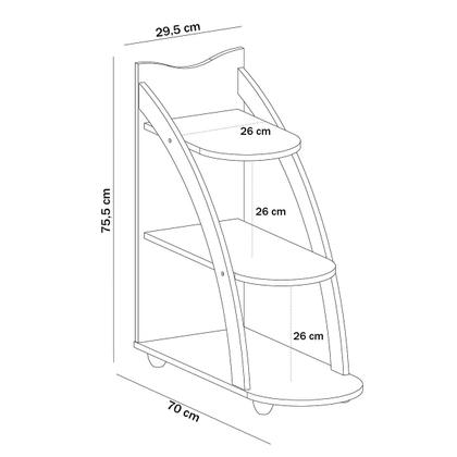 Imagem de Sala de Estar Completa Verona 2 Gavetas 4 Prateleiras Cedro/Off White - Panorama Móveis