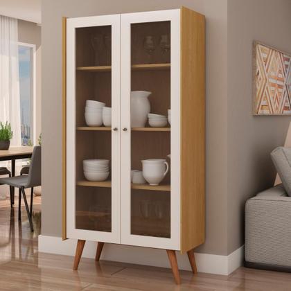 Imagem de Sala de Estar Rack Cristaleira e Buffet Pés Madeira 100% MDF