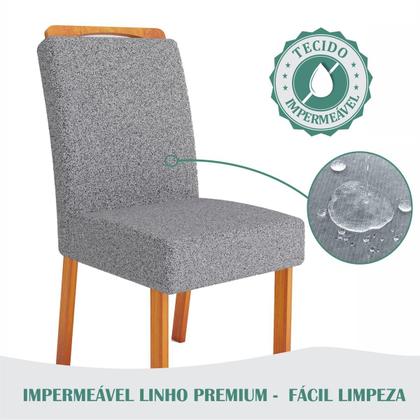 Imagem de Sala de Jantar 110x110 Safira MDF/Vidro 4 Cadeiras Bom Pastor