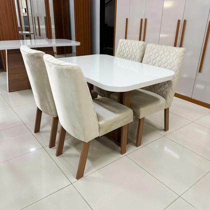 Imagem de Sala de Jantar 120X80 Paris 4 Cadeiras Viena Bom Pastor