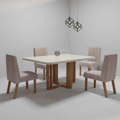 Imagem de Sala de Jantar 120X80 Paris 4 Cadeiras Viena Bom Pastor