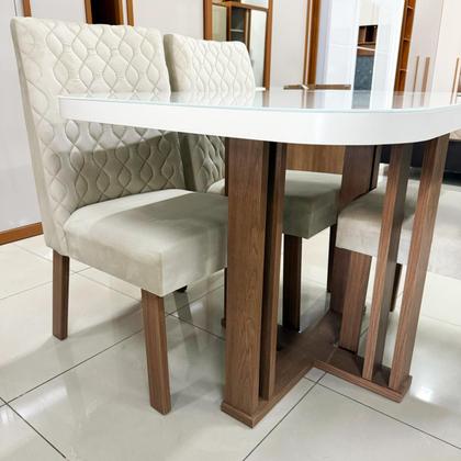 Imagem de Sala de Jantar 120X80 Paris 4 Cadeiras Viena Bom Pastor