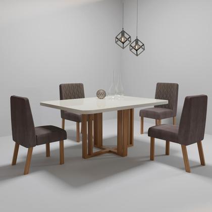 Imagem de Sala de Jantar 120X80 Paris 4 Cadeiras Viena Bom Pastor