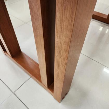 Imagem de Sala de Jantar 196x90 Karen MDF/Vidro 6 Cadeiras Bom Pastor