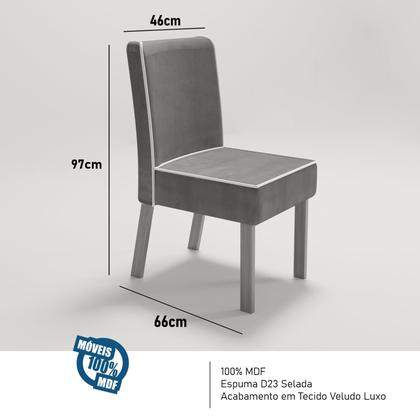 Imagem de Sala de Jantar 90X90 Julie 4 Cadeiras Liz Bom Pastor