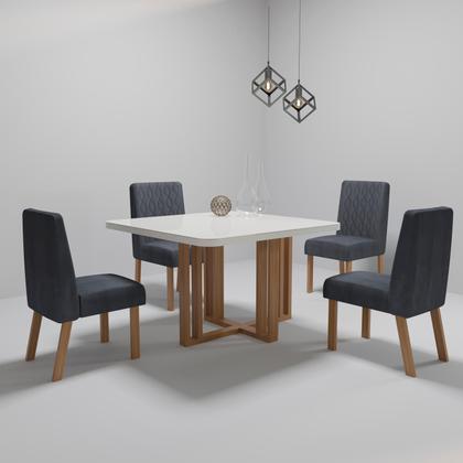 Imagem de Sala de Jantar 90X90 Paris 4 Cadeiras Viena Bom Pastor