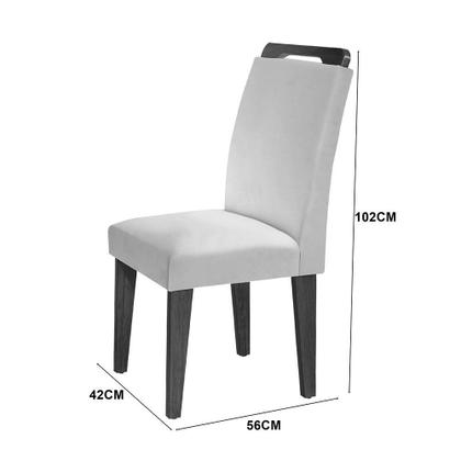 Imagem de Sala de Jantar Aida 90 TP MDF Canto Reto com 4 Cadeiras Rufato