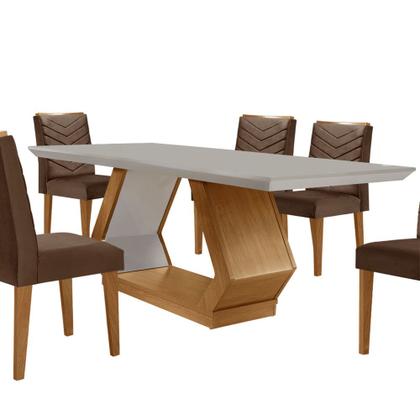 Imagem de Sala de Jantar Alvorada com 6 Cadeiras Liz MDF Rufato