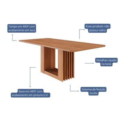 Imagem de Sala de Jantar Ariela 210cm sem Vidro com 8 Cadeiras Fernanda