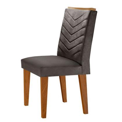 Imagem de Sala de jantar  Aster 180 Tampo em MDF e Vidro com 6 Cadeiras Liz Moderna