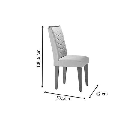 Imagem de Sala de Jantar Completa Alvorada c/ Tampo Madeirado c/ Vidro 180x90cm e 6 Cadeiras Londrina Capuccino/Linho Bege - Rufato