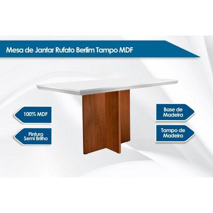 Imagem de Sala de Jantar Completa Berlim c/ Tampo Madeirado c/ Vidro Canto Reto 120cm + 4 Cadeiras Grécia Imbuia/Chocolate Capuccino - Rufato