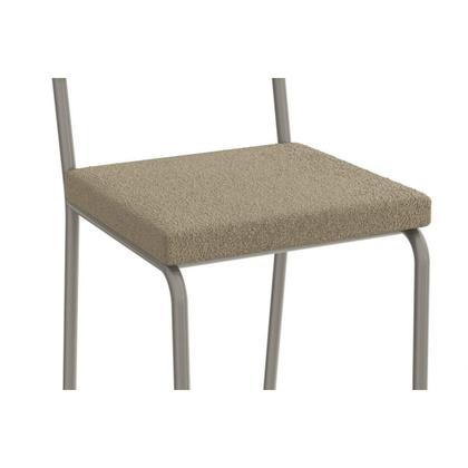 Imagem de Sala de Jantar Completa Duina c/ Tampo de Madeira 136cm e 4 Cadeiras Zaria Niquel/Freijo - Boucle Bege - Kappesberg