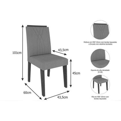 Imagem de Sala de Jantar Completa Flora c/ Tampo Madeirado 109cm e 4 Cadeiras Nicole Cinamomo/Off White - Savana/Nature-Suede Nude - Cimol