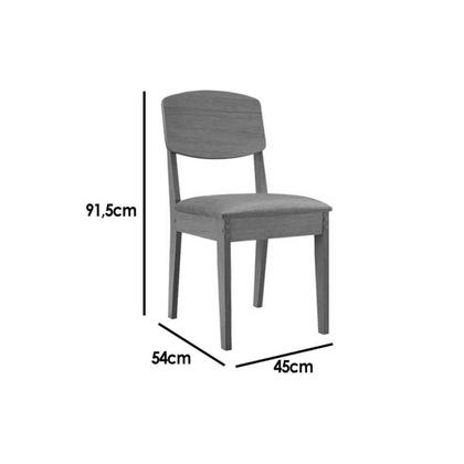 Imagem de Sala de Jantar Completa Maldivas c/ Tampo Madeirado Canto Curvo 90x90cm e 4 Cadeiras Havana Naturale - Corano Capuccino - Rufato