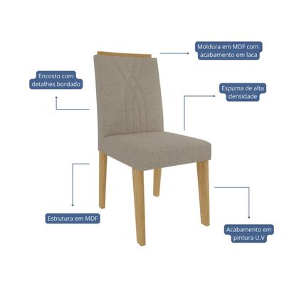 Imagem de Sala de Jantar Flora Quadrada com 4 Cadeiras Nicole