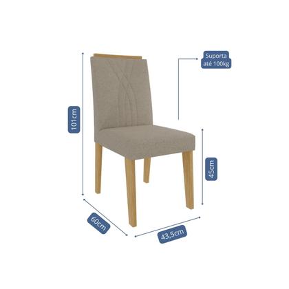 Imagem de Sala de Jantar Flora Quadrada com 4 Cadeiras Nicole