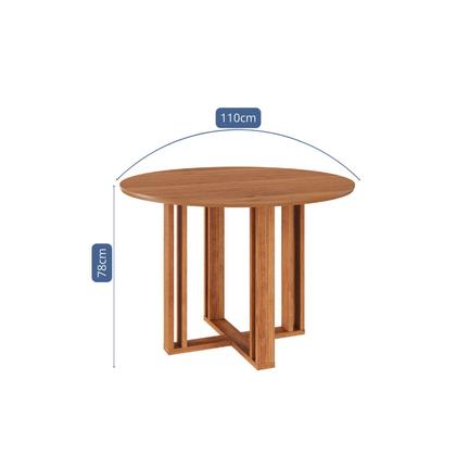 Imagem de Sala de Jantar Flora Redonda 109 sem Vidro com 4 Cadeiras Clarice