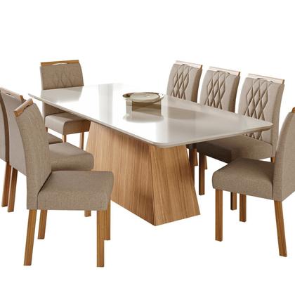Imagem de Sala de Jantar Helena 210 Cm com 8 Cadeiras Juliana