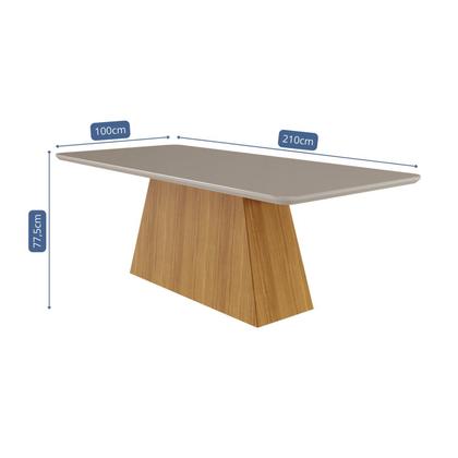 Imagem de Sala de Jantar Helena 210cm com 8 Cadeiras Fernanda