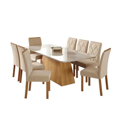 Imagem de Sala de Jantar Helena 210cm com 8 Cadeiras Fernanda