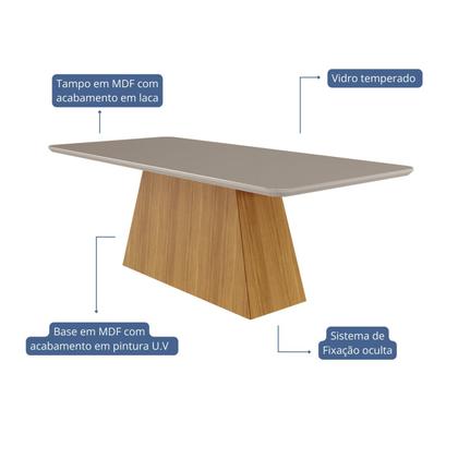 Imagem de Sala de Jantar Helena 210cm com 8 Cadeiras Fernanda